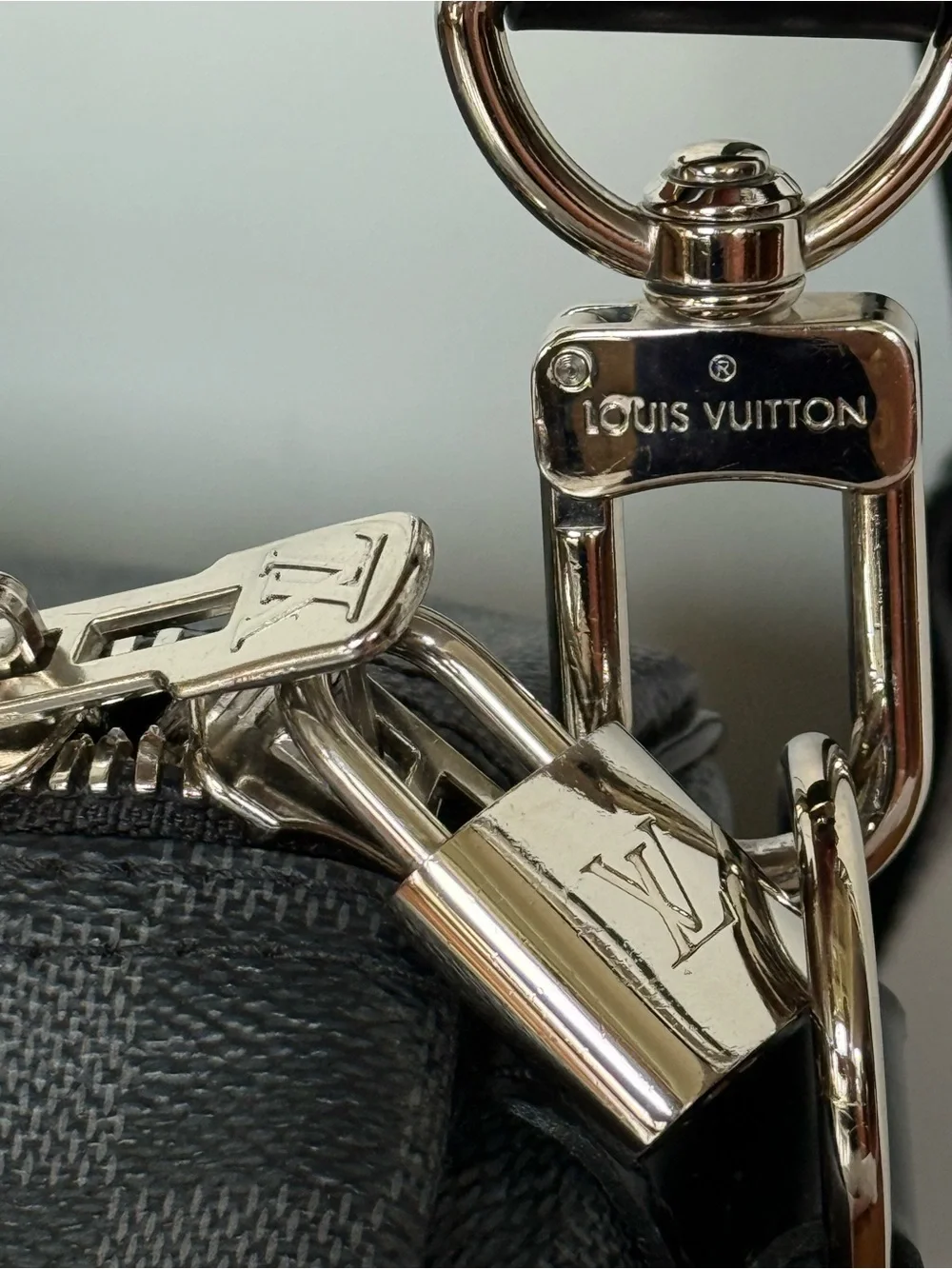 Louis Vuitton Black Damier Graphite Duffel Bag